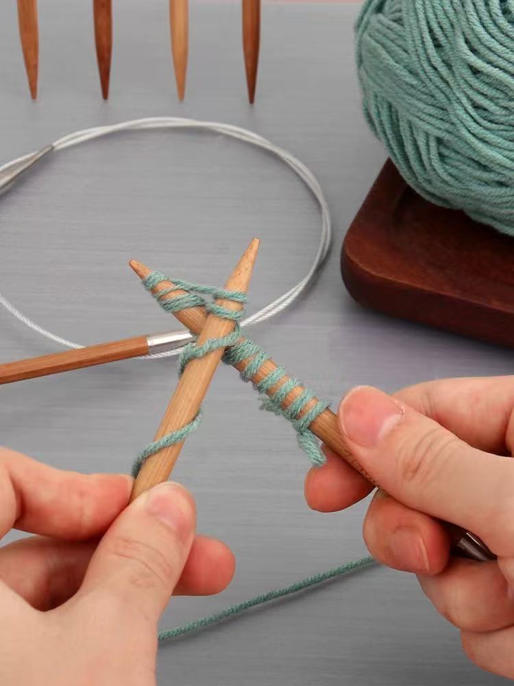 Bamboo circular knitting needles 80cm