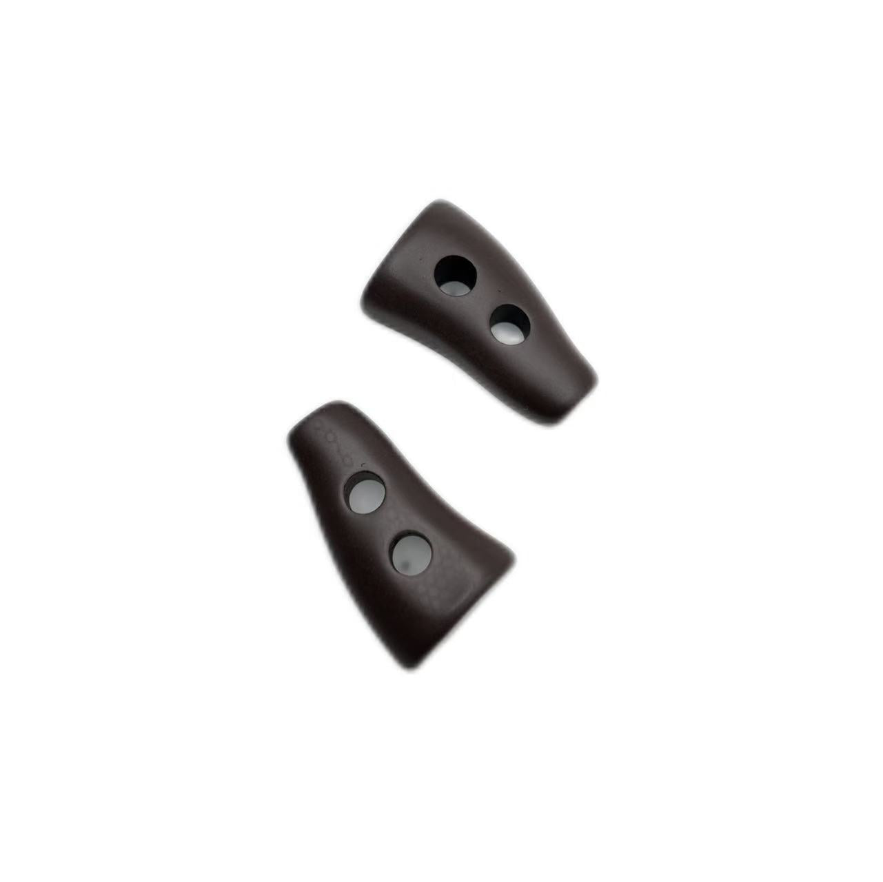 Flat horn-shaped button - 3cm