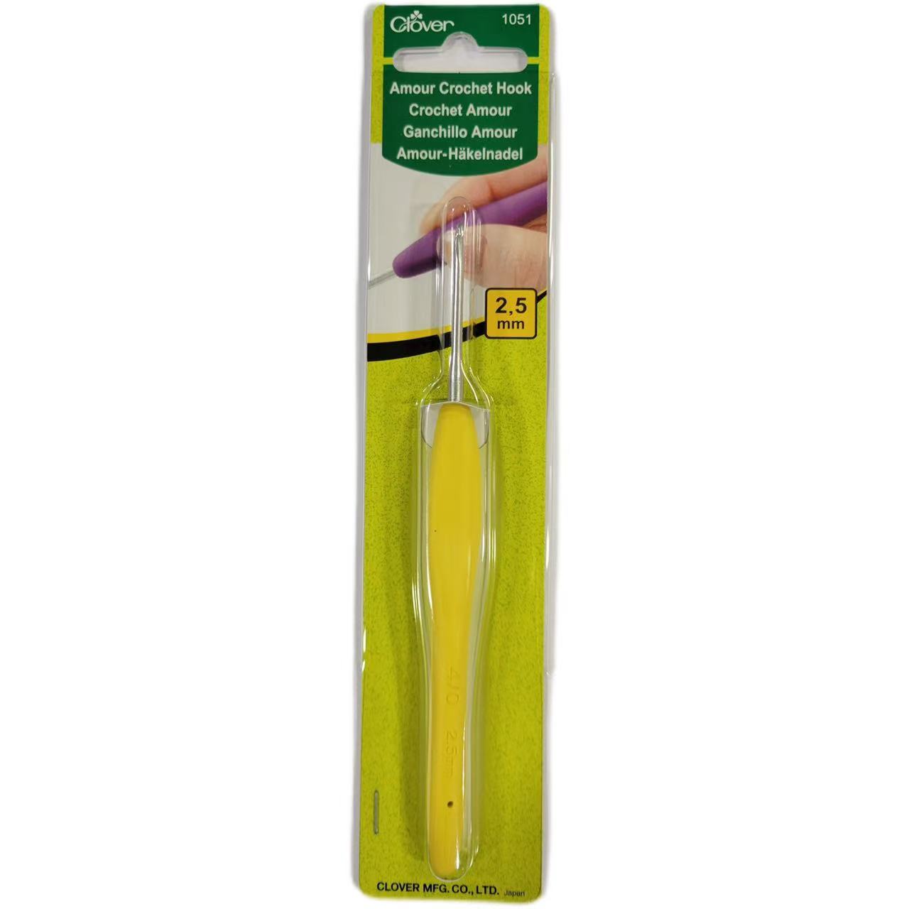 Clover Amour Crochet Hooks, 13.5cm (5.3"), Steel