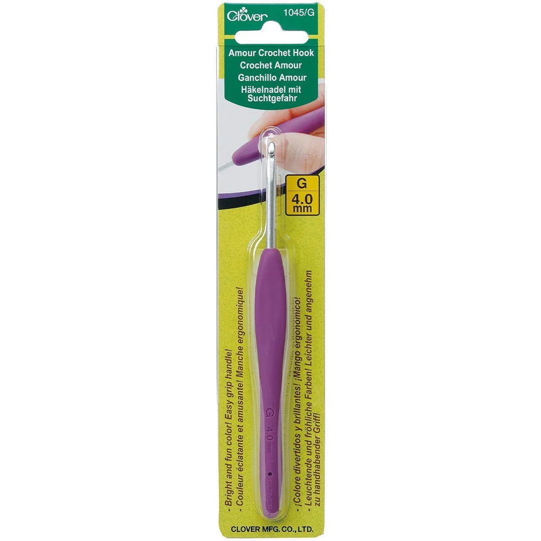 Clover Amour Crochet Hooks, 13.5cm (5.3"), Steel
