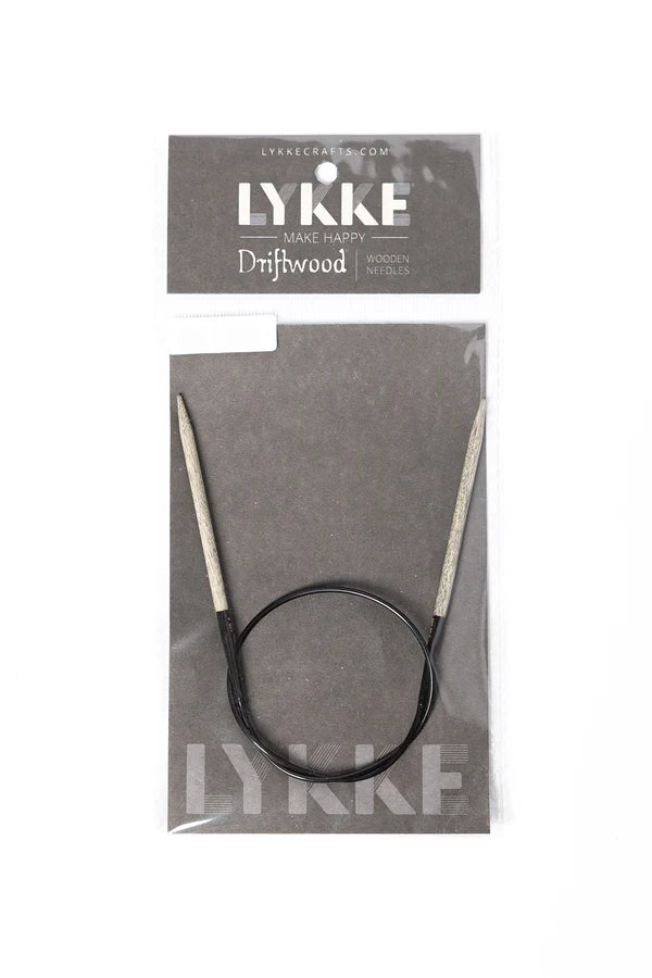 LYKKE - Driftwood 32" Circular Wooden Needle