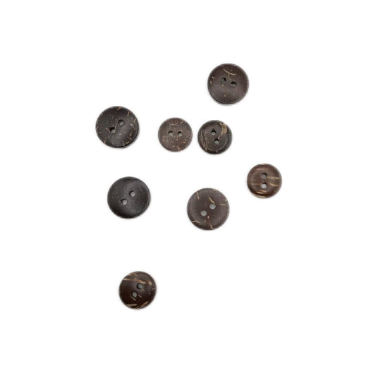 Coconut shell buttons - pack of 4